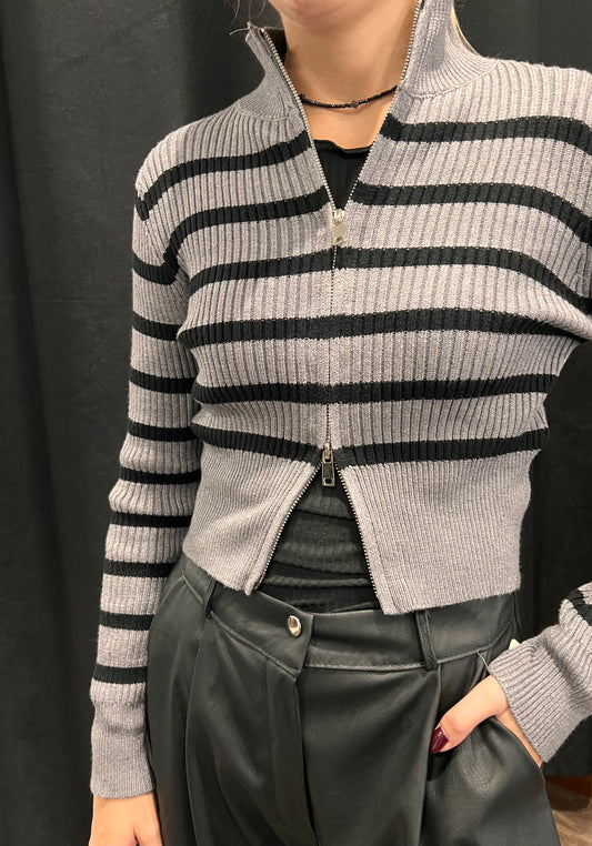 MAGLIONE CROP ZIP